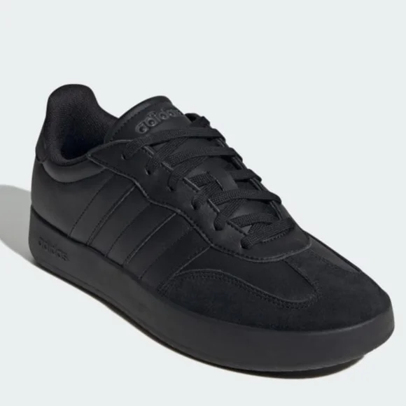 NWT-Adidas Barrenda Men's Black Sneakers - Picture 3 of 6